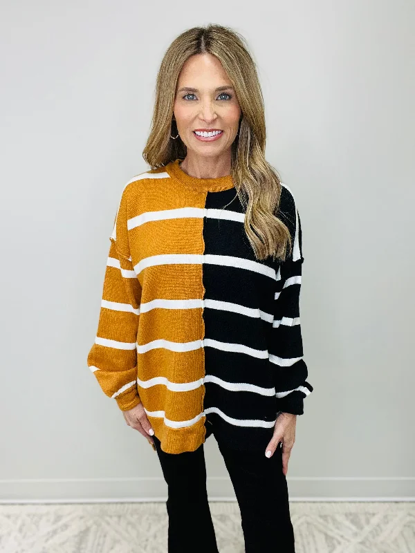 Oversized Cardigan SweatersSTRIPED OVERSIZED SWEATER