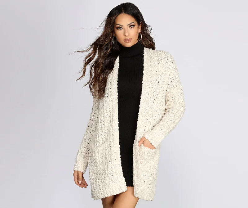 Extra-Large SweatersSweet And Cozy Oversized Cardigan