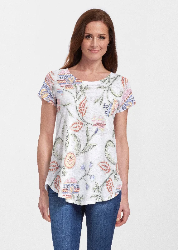 women's tops for those who want to create outfits that reflect their personal style and sense of fashionPatterns at Play (7806) ~ Signature Short Sleeve Scoop Neck Flowy Tunic