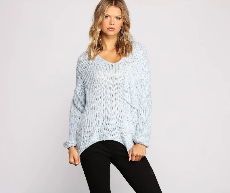 Luxurious SweatersWeekend Chill V-Neck Sweater