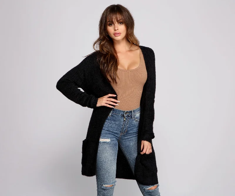 Discounted SweatersLayer Up Basic Knit Cardigan