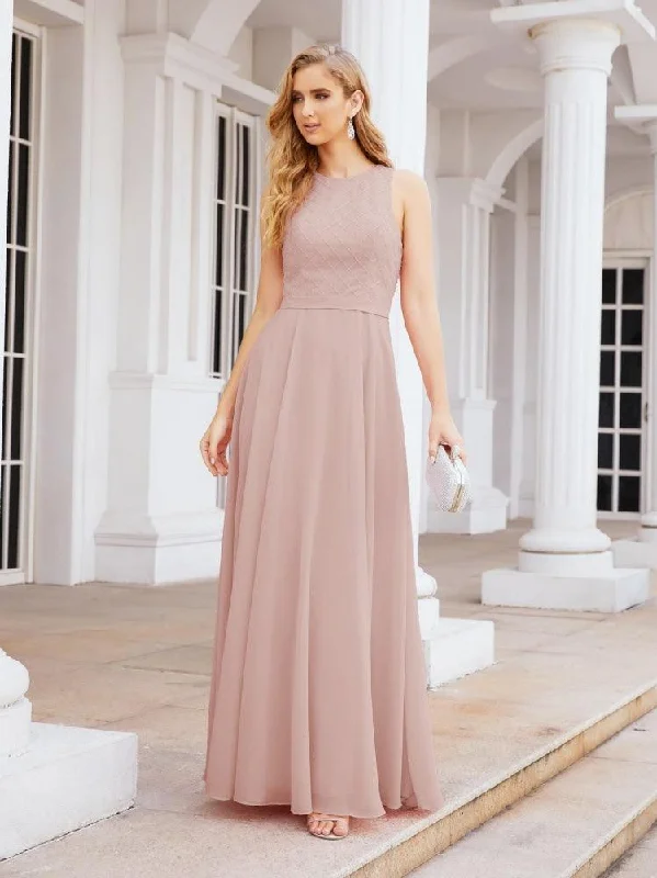 classic prom dressesNumbersea Chiffon A-line Sequin Evening Dress Floor Length Formal Prom Gowns Long Sleeves SEA28076