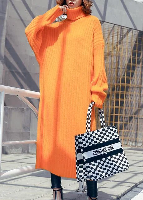 Fitted SweatersChunky orange Sweater weather Beautiful high neck Tejidos fall knitwear