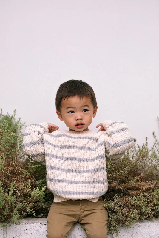 Custom Flannel-Lined SweatersMini Phoebe Striped Sweater