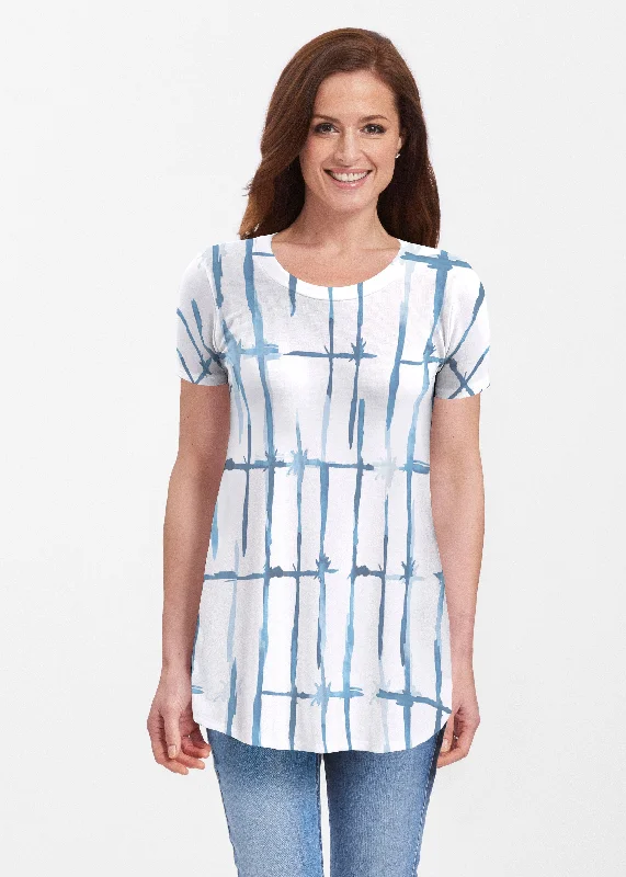 women's tops for those who want to make a fashion statementKnotted Tie Dye (7844) ~ Butterknit Short Sleeve Tunic