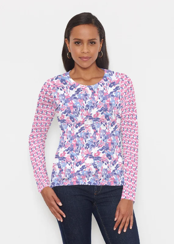 women's tops with cinched waistsLillypad Pink (10190) ~ Signature Long Sleeve Crew Shirt