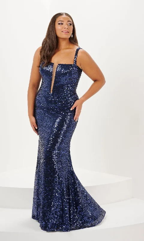 prom dresses with pocketsTiffany Long Plus-Size Sequin Prom Dress 16123