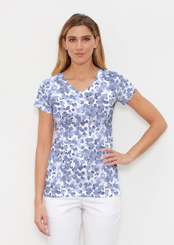 women's tops for those who want to stay on top of the latest fashion trends and wear pieces that are both stylish and on-trendOh Stamped (7784) ~ Signature Cap Sleeve V-Neck Shirt