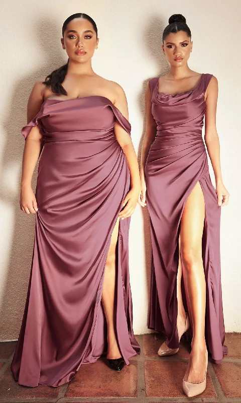 ball gown prom dressesLong Faux-Wrap Formal Prom Dress with Slit 7488