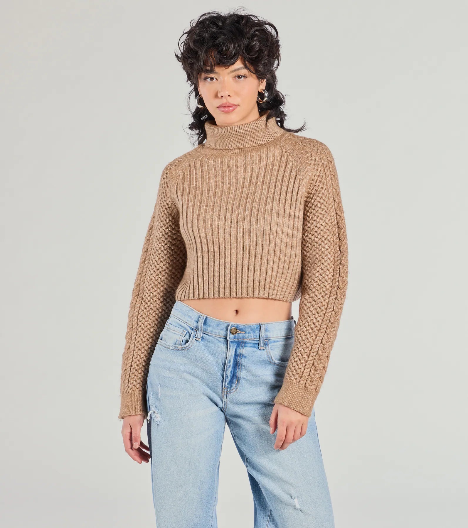 Quick-Dry SweatersSnuggle Weather Turtleneck Crop Knit Sweater