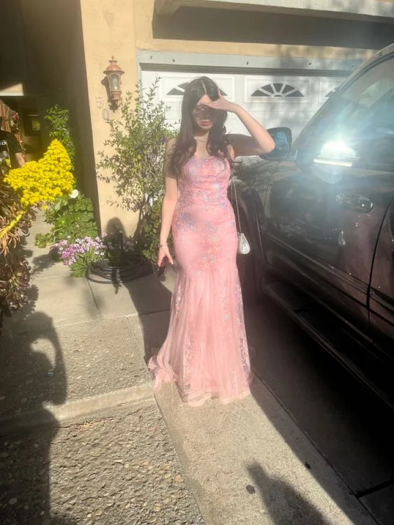 off-the-shoulder prom dressesChic & Modern Mermaid Pink Prom Dress,Glam Dress   Y7431