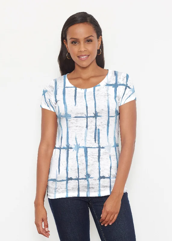 women's tops for those who love bold and vibrant colorsKnotted Tie Dye (7844) ~ Signature Short Sleeve Scoop Shirt