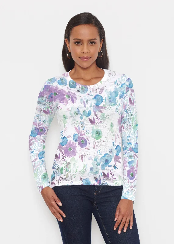 off-the-shoulder women's topsViolet (16228) ~ Signature Long Sleeve Crew Shirt