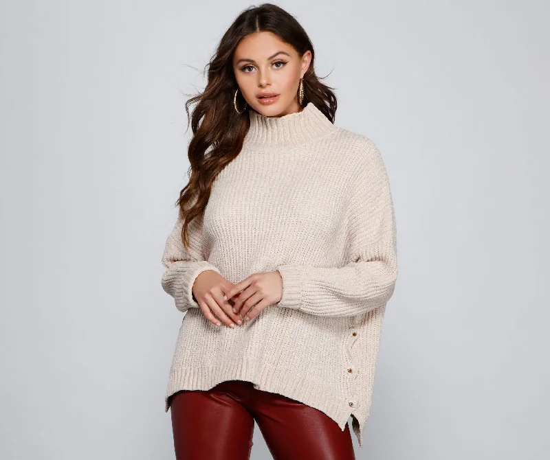 Embellished SweatersCasual And Cozy Chenille Sweater