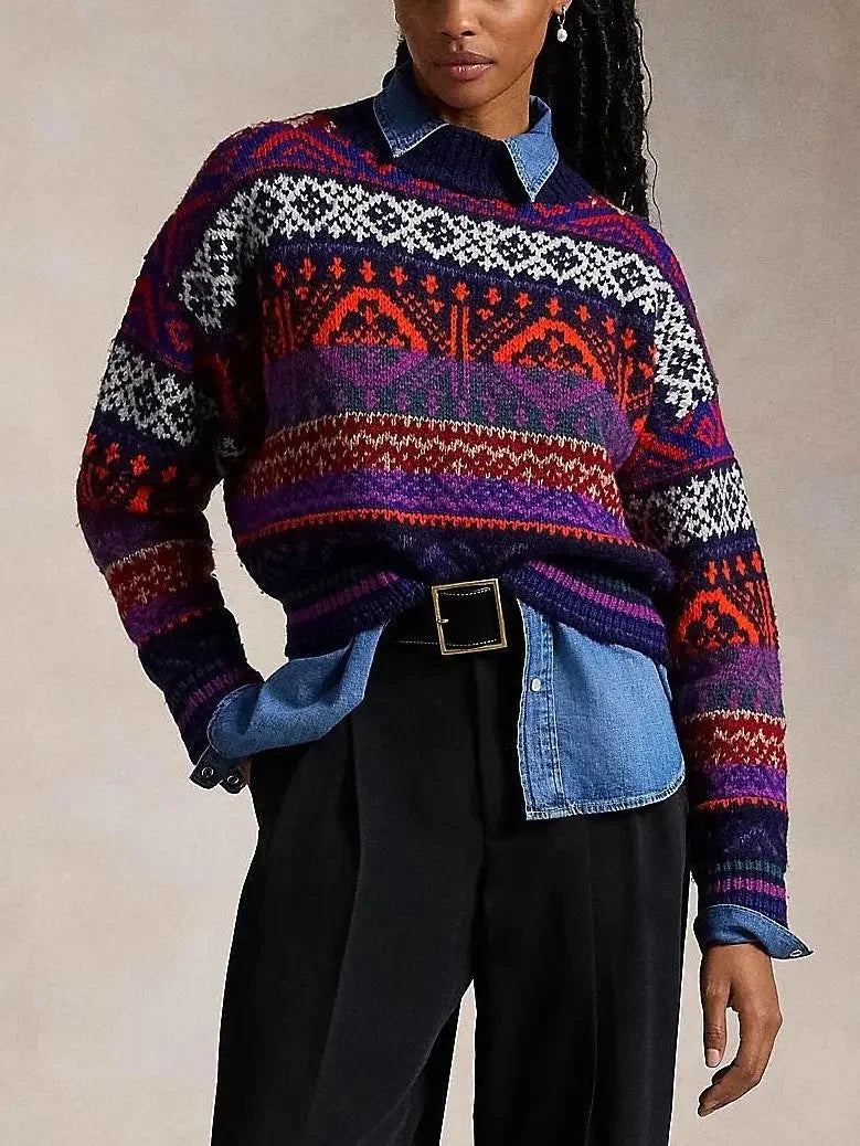 Fair Isle SweatersFair Isle Wool-Blend Multicolor Sweater