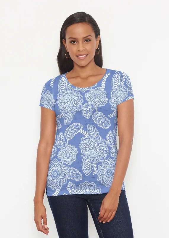 women's tops with floral printsFloral Sunshine (13533) ~ Short Sleeve Scoop Shirt