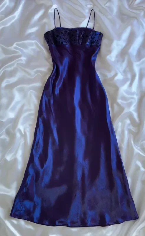 prom dresses for summerGorgeous Purple Satin A Line Long Prom Dress Formal Evening Dress Y7510