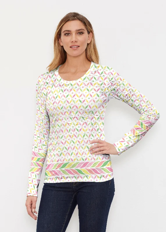 women's tops for those who prefer classic over trendy stylesTutti Fruitti (8036) ~ Thermal Long Sleeve Crew Shirt