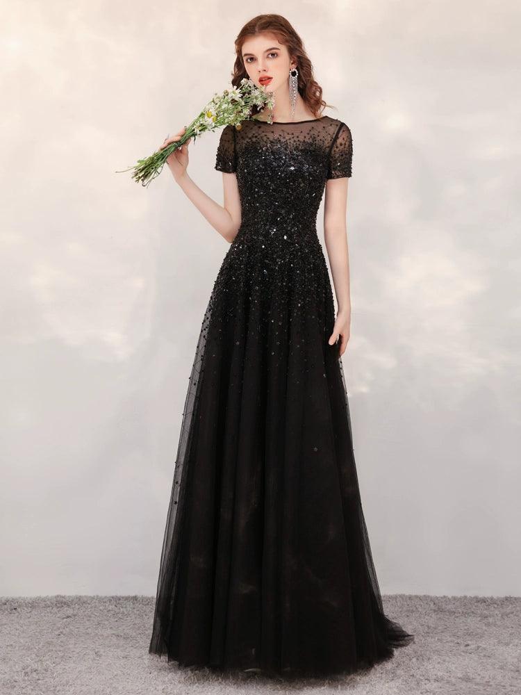 prom dress fitting adviceWomen's A-Line Evening Dress Long Prom Dresses Sleeveless Beaded Formal Dresses for Women