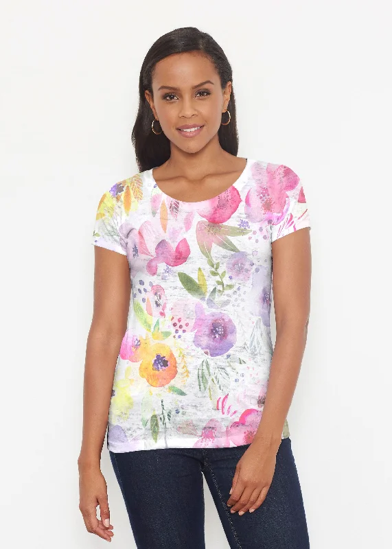 women's tops for those who love to experiment with fashionSpring Crush Pink (16061) ~ Signature Short Sleeve Scoop Shirt