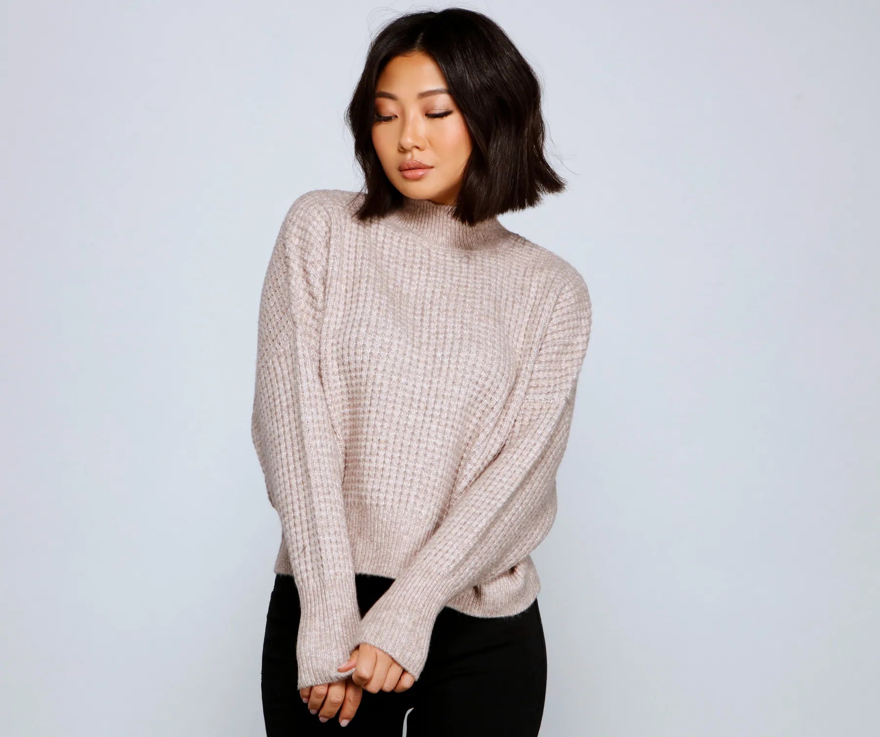 Casual SweatersCozy Up Waffle Knit Sweater