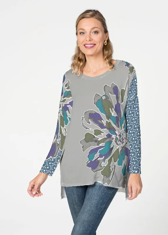 women's tops for those who love to shop for unique findsFanny Grey Mixed (5148) ~ Slouchy Butterknit Top