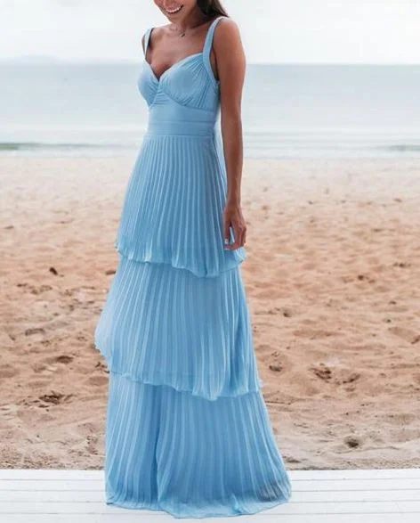 two-piece prom dressesCharming Blue Prom Dress Long Evening Dress Y6363