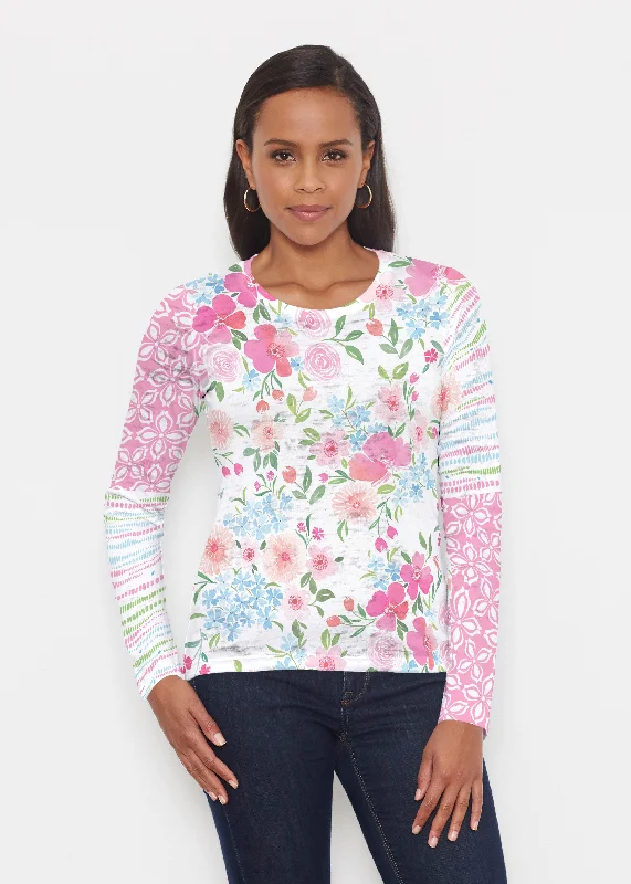 trendy women's topsRosie Dots (8053) ~ Signature Long Sleeve Crew Shirt