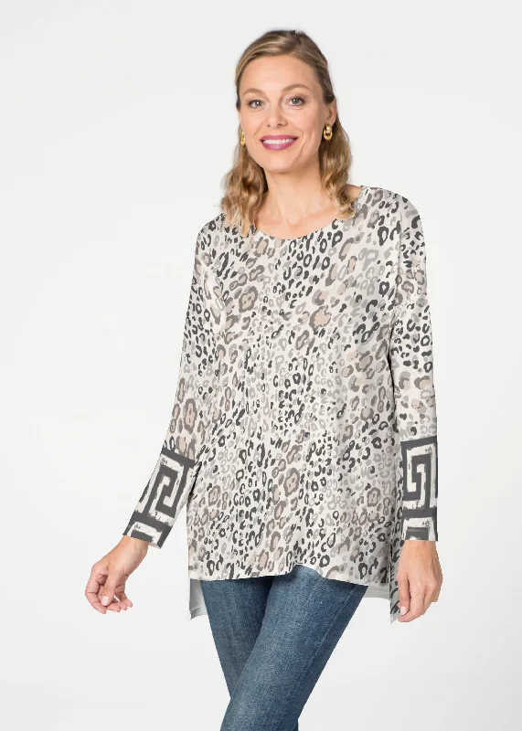 women's tops for those who want to stay cool and chic during warmer weatherGreek Cat Grey (7752) ~ Slouchy Butterknit Top