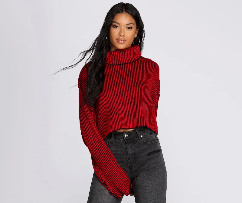 Funky SweatersThrow It Back Ribbed Sweater