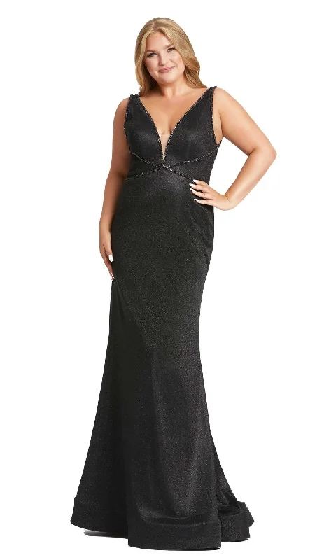 prom dresses with sheer overlaysLong Plus-Size Prom Dress 48895 by Mac Duggal