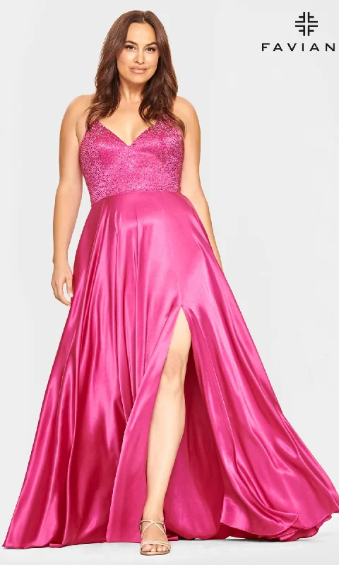 petite prom dressesFaviana Plus-Size Prom Dress with Strappy Back