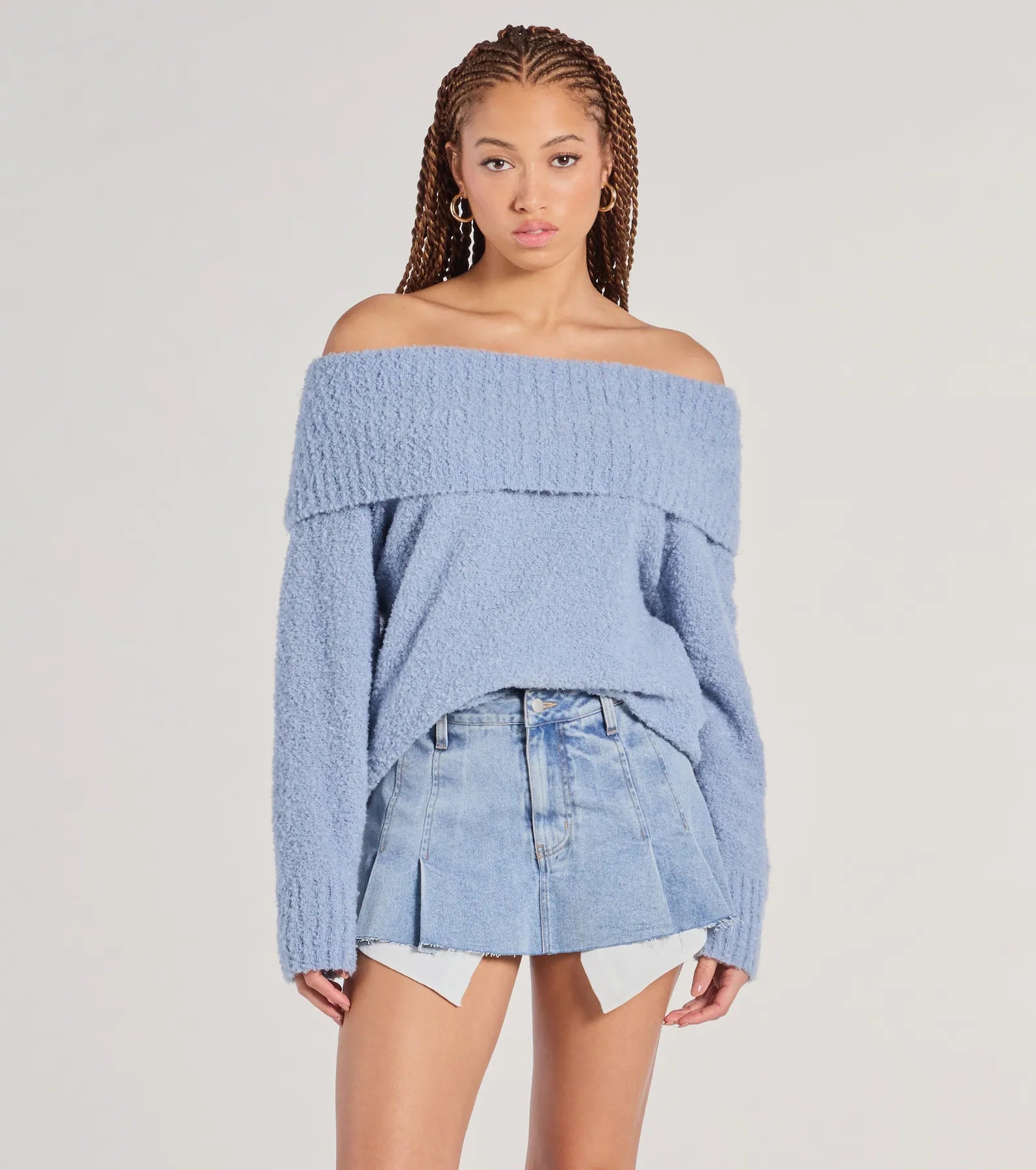 Oversized SweatersChilly Days Off-The-Shoulder Sweater