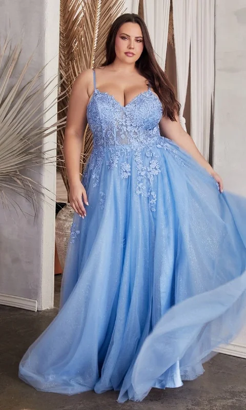 corset prom dressesLace-Up Back Plus-Size Long Prom Ball Gown C148C