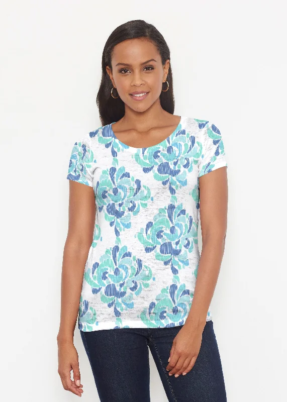 women's tops for those who want to add a pop of color to their outfitsBe Jeweled (7811) ~ Signature Short Sleeve Scoop Shirt