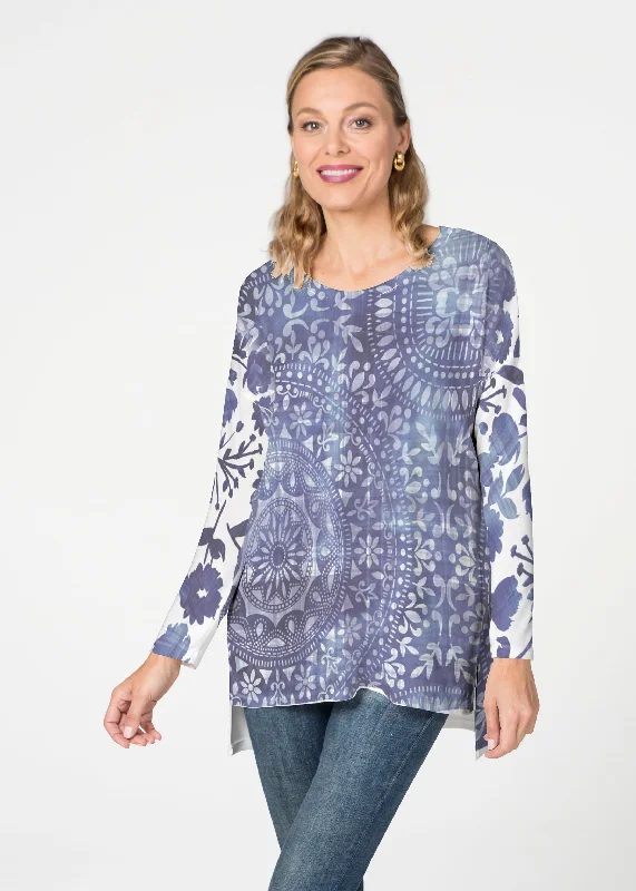 women's tops for everyday eleganceMedallion Flower (13453) ~ Slouchy Butterknit Top