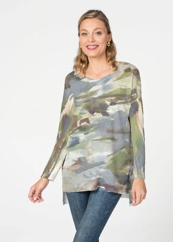 women's tops for those who want to add a touch of sophistication to their casual attireLandscape Green (15033) ~ Slouchy Butterknit Top