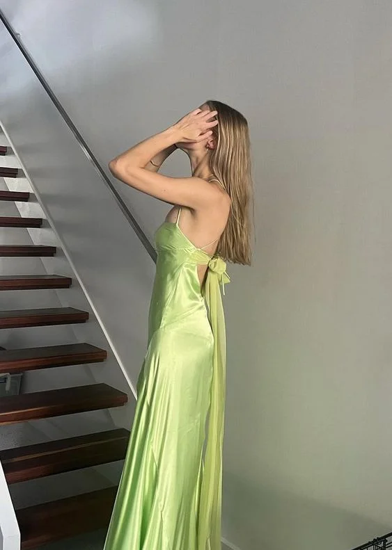 chiffon prom dressesElegant Green Vintage Long Prom Dress Formal Evening Dress Y7421