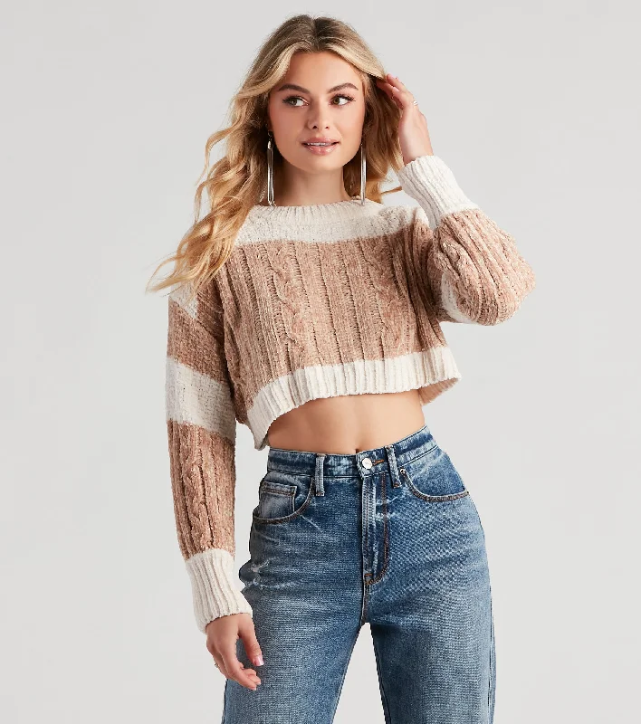 Custom Flannel-Lined SweatersStyle Knit Right Chenille Sweater