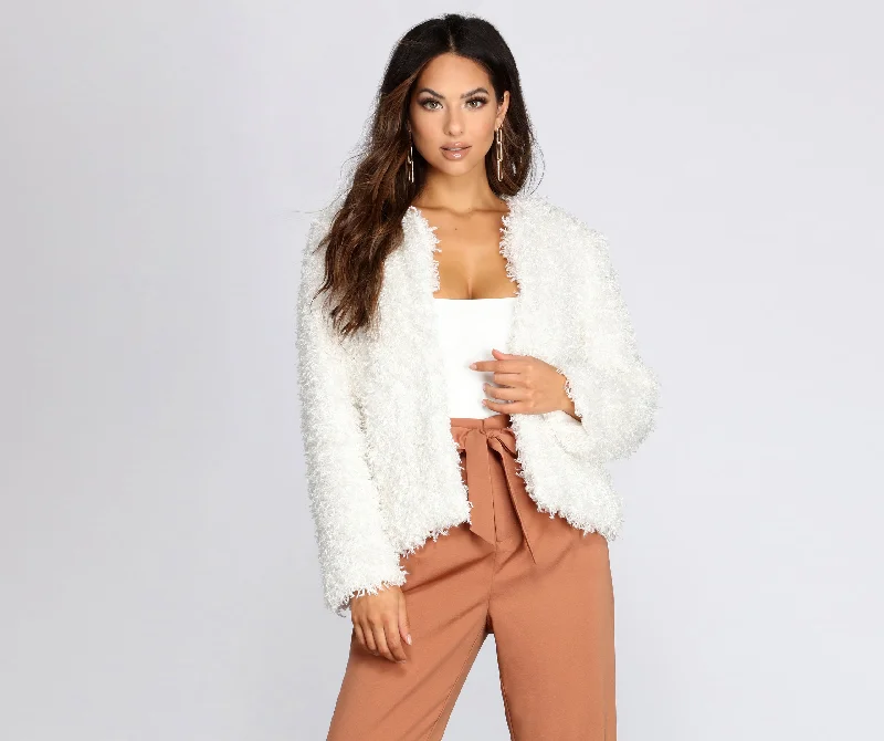 Cozy SweatersAll The Cozy Vibes Shaggy Cardigan