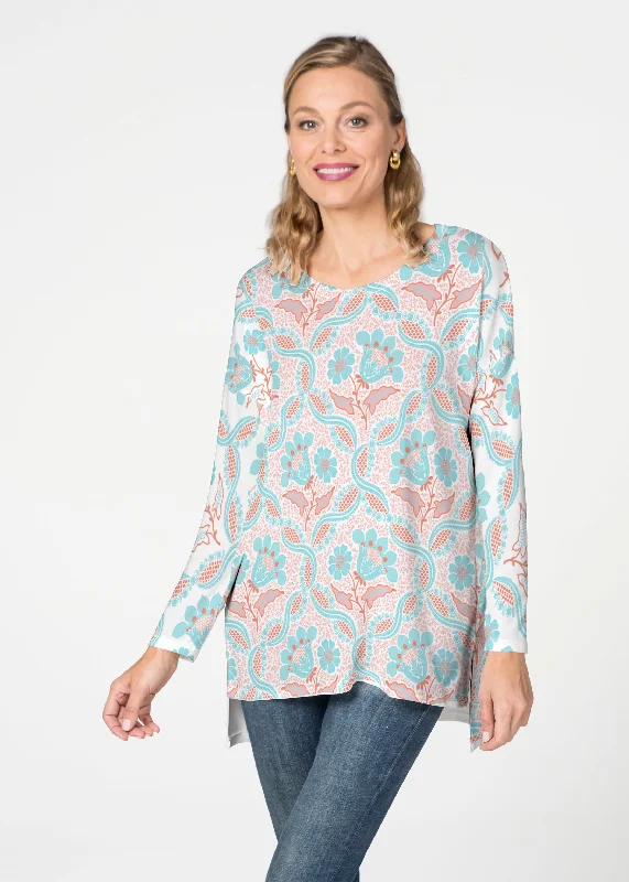 women's tops for evening soireesBraided Flower (7932) ~ Slouchy Butterknit Top