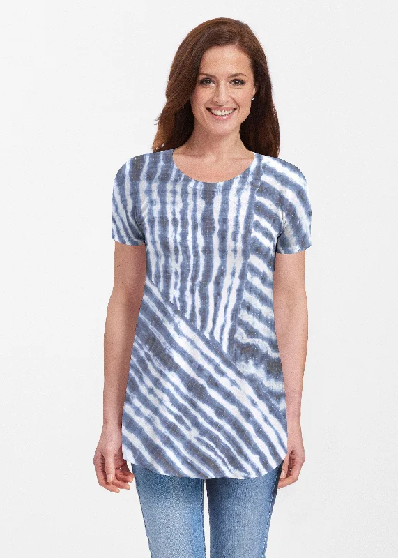 women's tops with sleeveless designsTie-Dye Ripple (14183) ~ Butterknit Short Sleeve Tunic