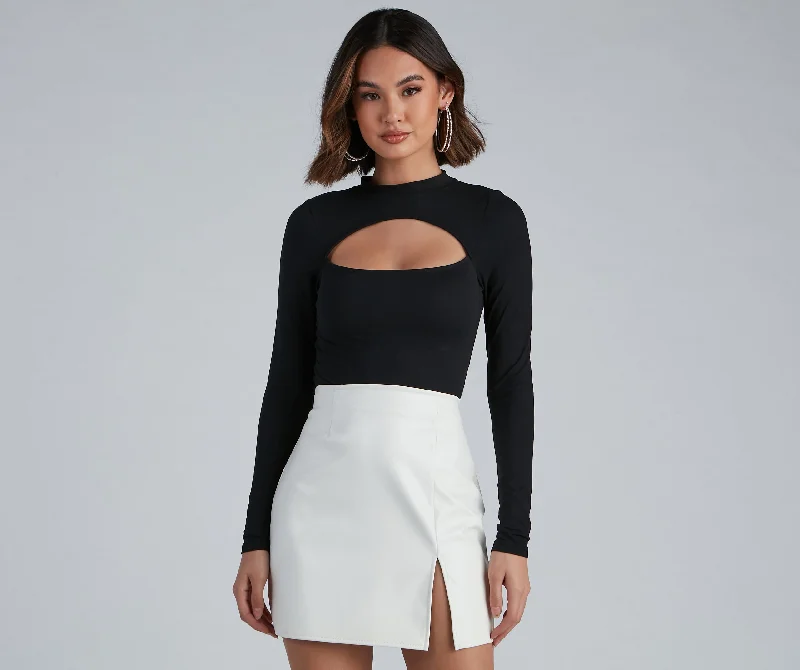 women's tops for picnics in the parkKeeping It Chic Cutout Top