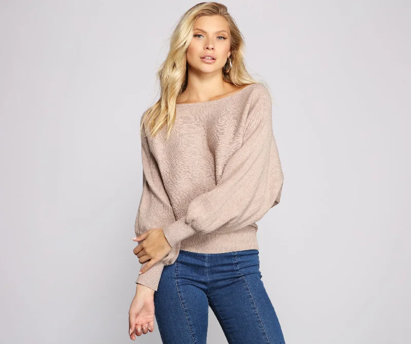 Elegant SweatersChic And Cozy Boat Neck Sweater