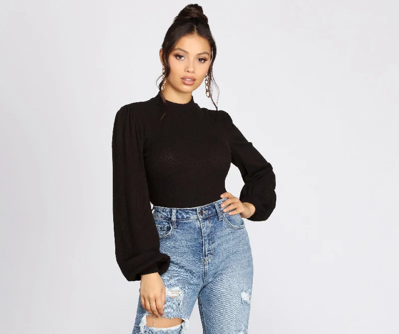 Thick SweatersOn A Casual Day Mock Neck Sweater