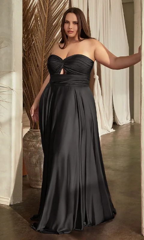 chiffon prom dressesPlus-Size Strapless Sweetheart Prom Dress 7496C