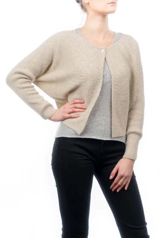 Fitted High-Quality Wool SweatersCropped Cardigan 100% Cashmere